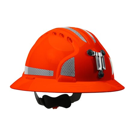 Pip Full Brim Mining Hard Hat with HDPE Shell, 6-Point Polyester Suspension, Wheel Ratchet Adjustment 280-EV6161MCR2-OR